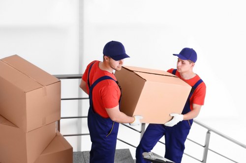 Customer arranging a storage service booking