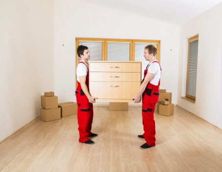 Packed moving boxes prepared for flat removals in Northend